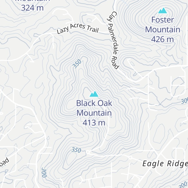 Map of Black Oak Mountain