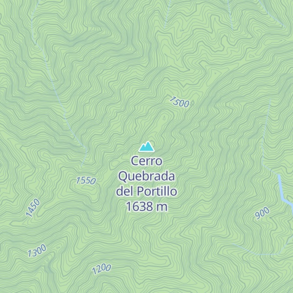 Map of Cerro Quebrada del Portillo