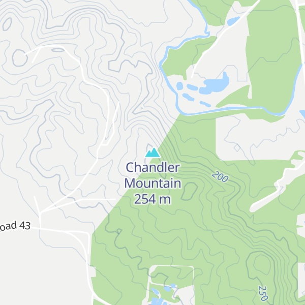 Map of Chandler Mountain