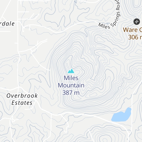 Map of Miles Mountain