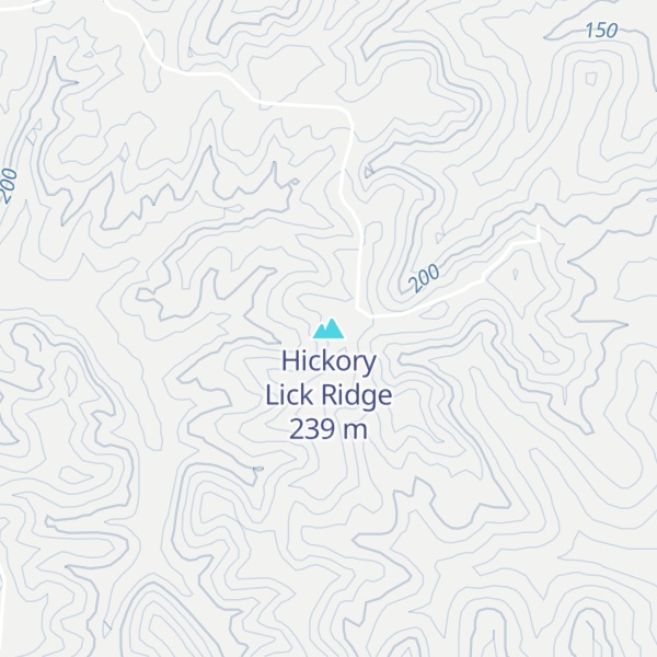 Map of Hickory Lick Ridge