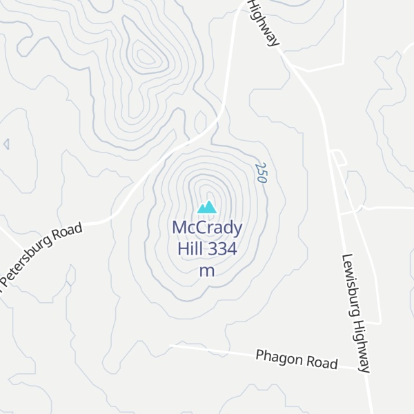 Map of McCrady Hill