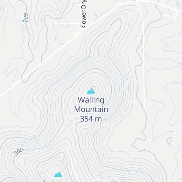 Map of Walling Mountain