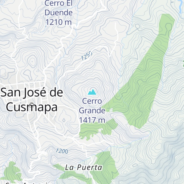 Map of Cerro Grande