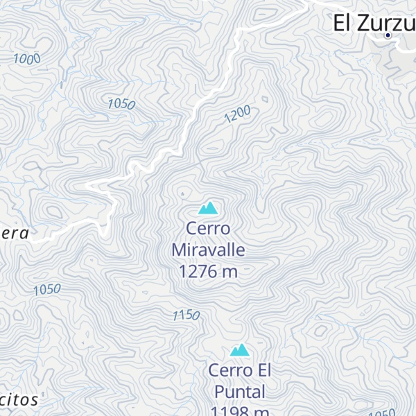 Map of Cerro Miravalle