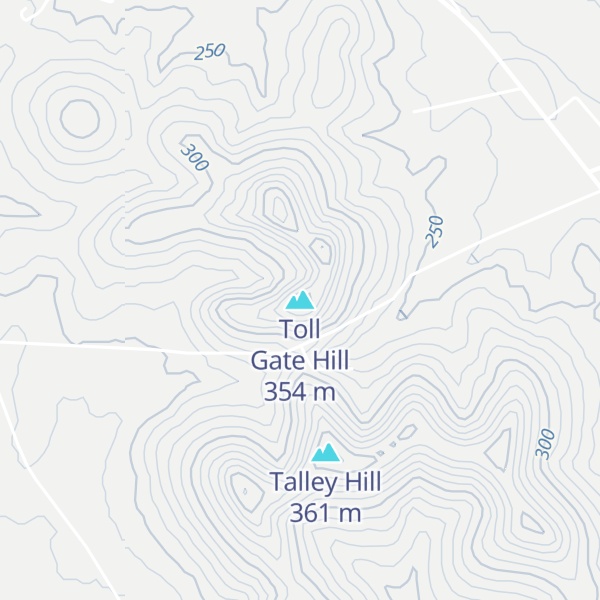 Map of Toll Gate Hill