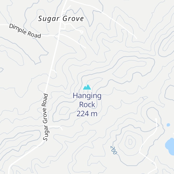 Map of Hanging Rock