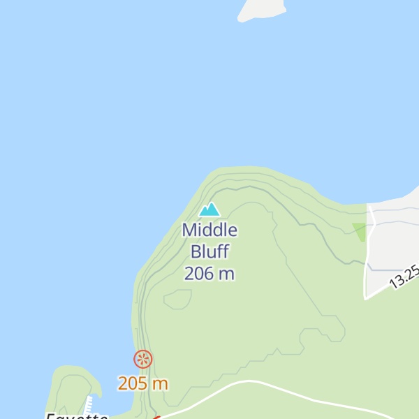 Map of Middle Bluff