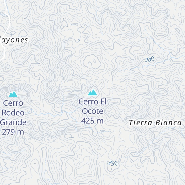 Map of Cerro El Ocote