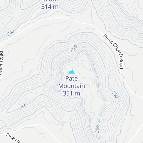 Map of Pate Mountain