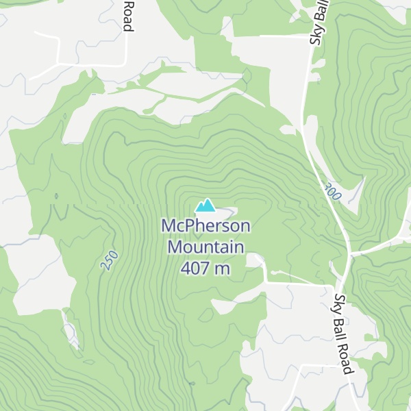 Map of McPherson Mountain