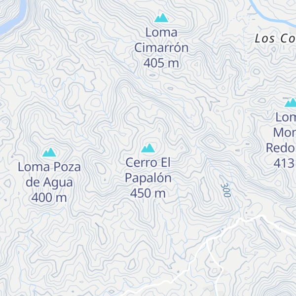Map of Cerro El Papalón