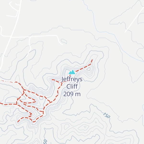 Map of Jeffreys Cliff