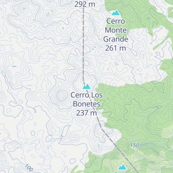 Map of Cerro Los Bonetes