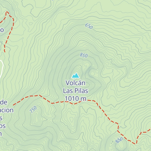 Map of Volcán Las Pilas