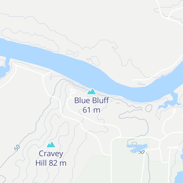 Map of Blue Bluff