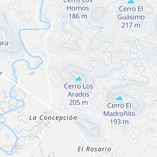 Map of Cerro Los Arados