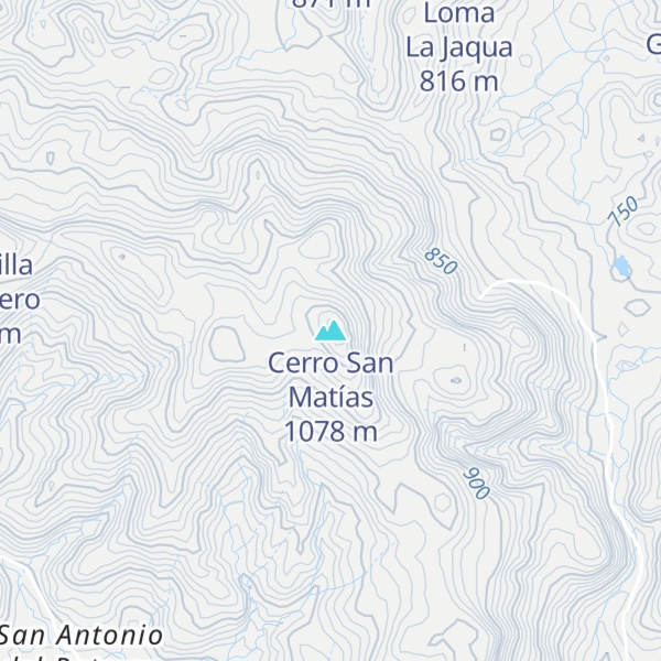 Map of Cerro San Matías