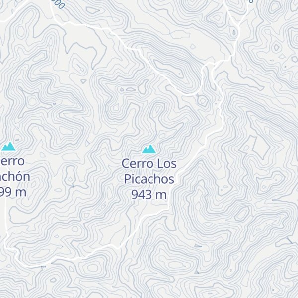 Map of Cerro Los Picachos