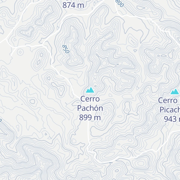 Map of Cerro Pachón