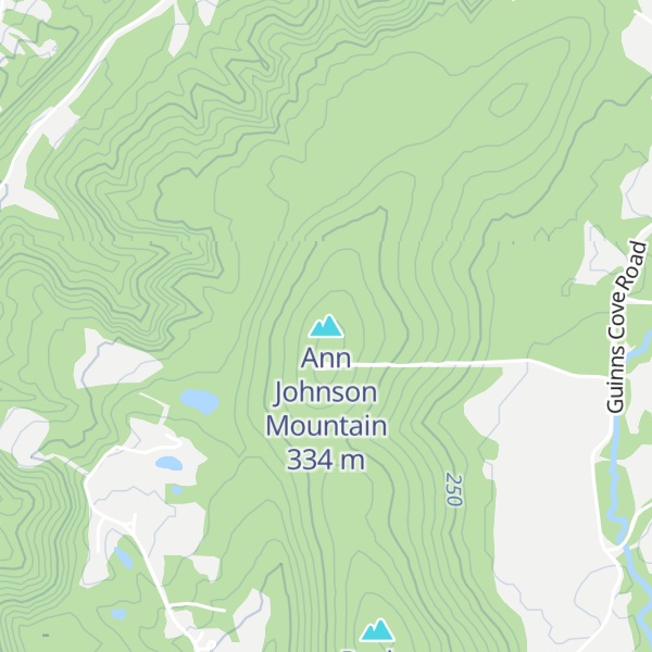 Map of Ann Johnson Mountain
