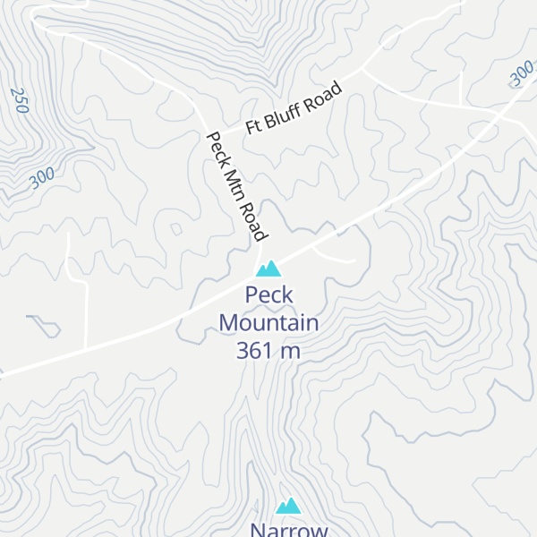 Map of Peck Mountain