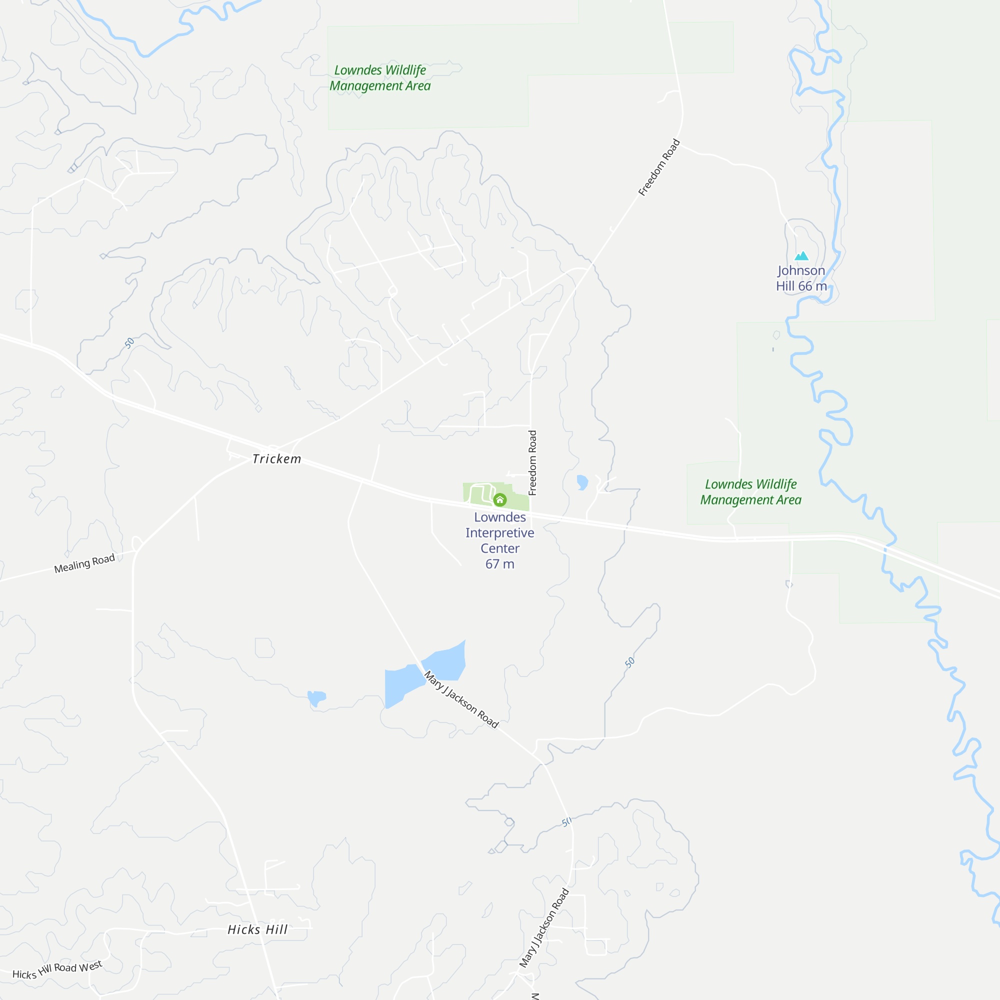 Lowndes Interpretive Center map