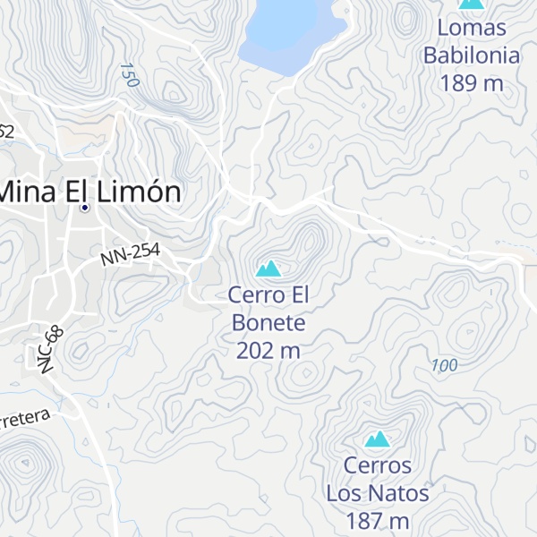 Map of Cerro El Bonete