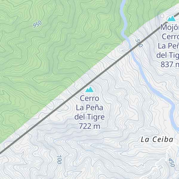 Map of Cerro La Peña del Tigre