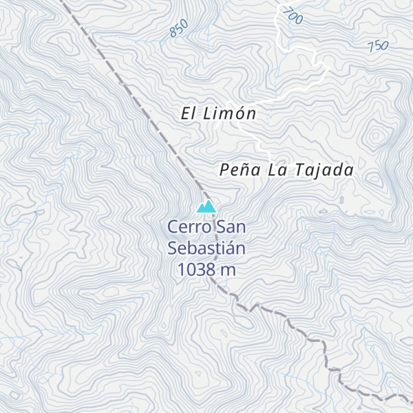 Map of Cerro San Sebastián