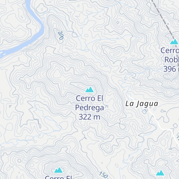 Map of Cerro El Pedrega