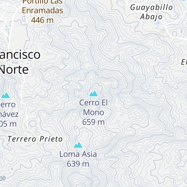 Map of Cerro El Mono