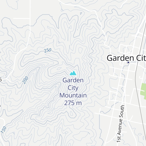 Map of Garden City Mountain