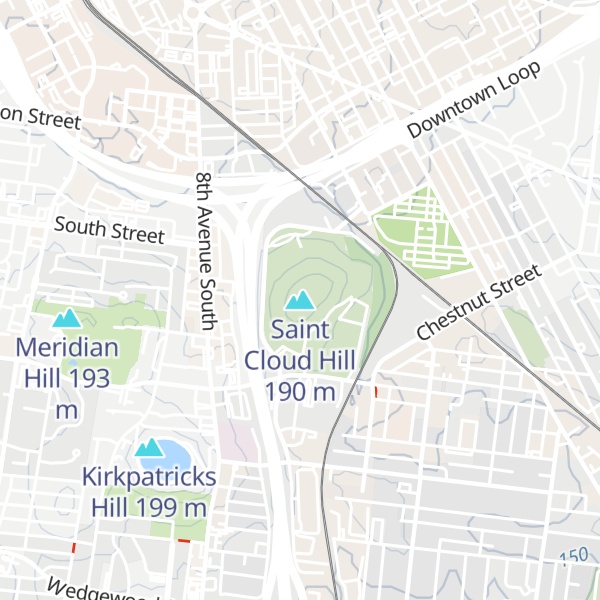 Map of Saint Cloud Hill