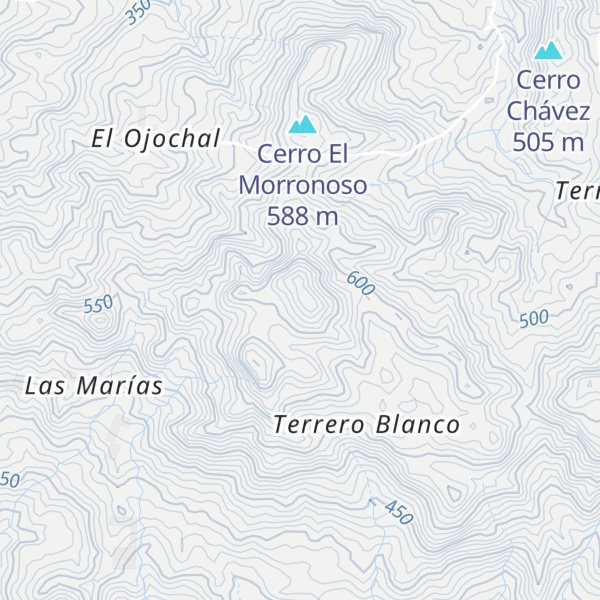 Map of Cerro Terrero Blanco