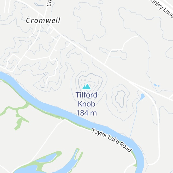 Map of Tilford Knob