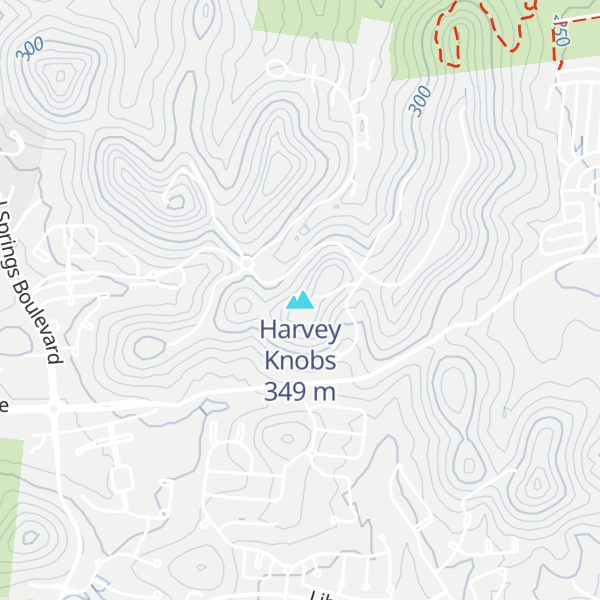 Map of Harvey Knobs
