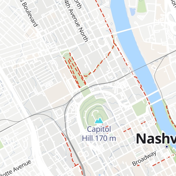 Map of Bicentennial Capitol Mall State Park Visitor Center