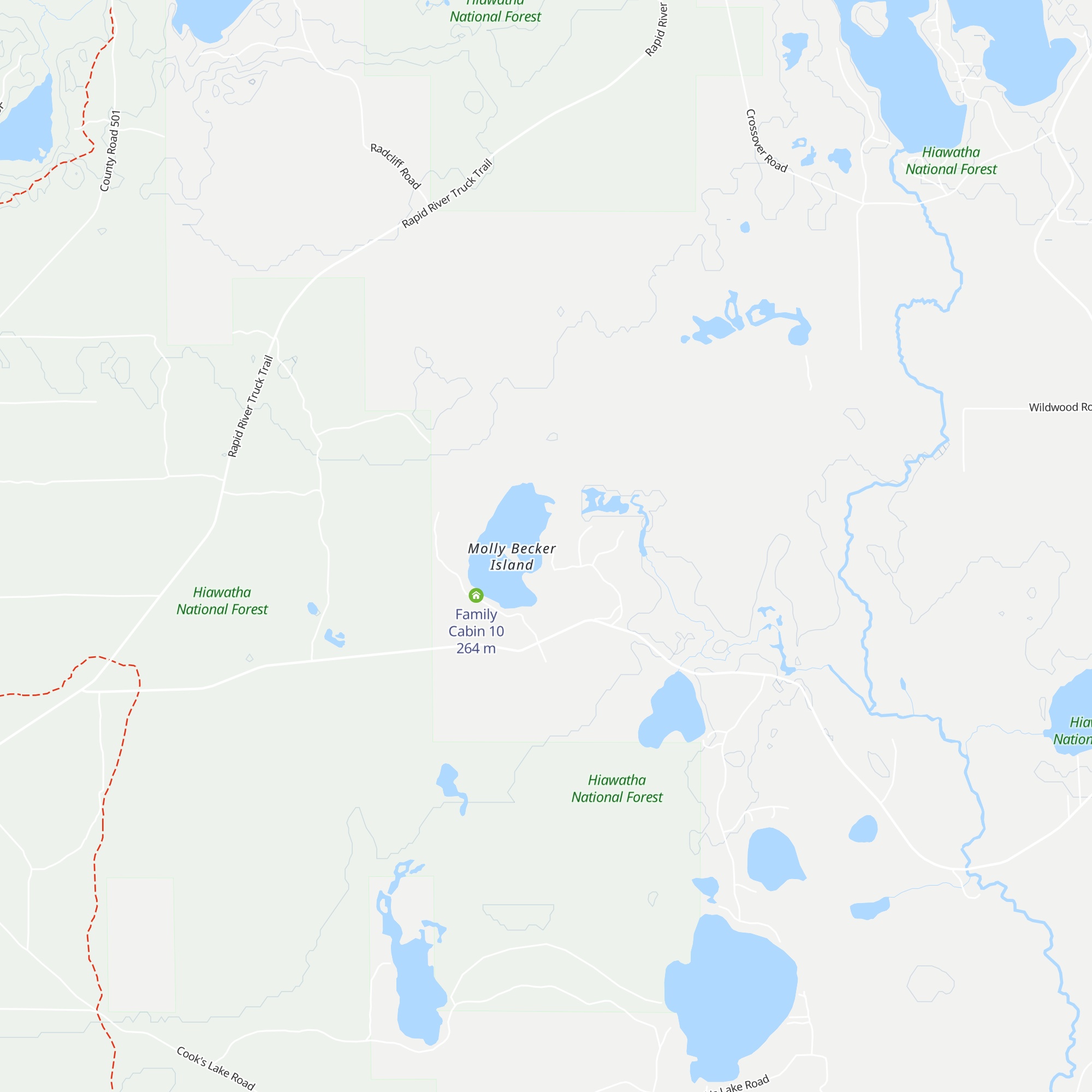 Snowshoe Cabin 1 map