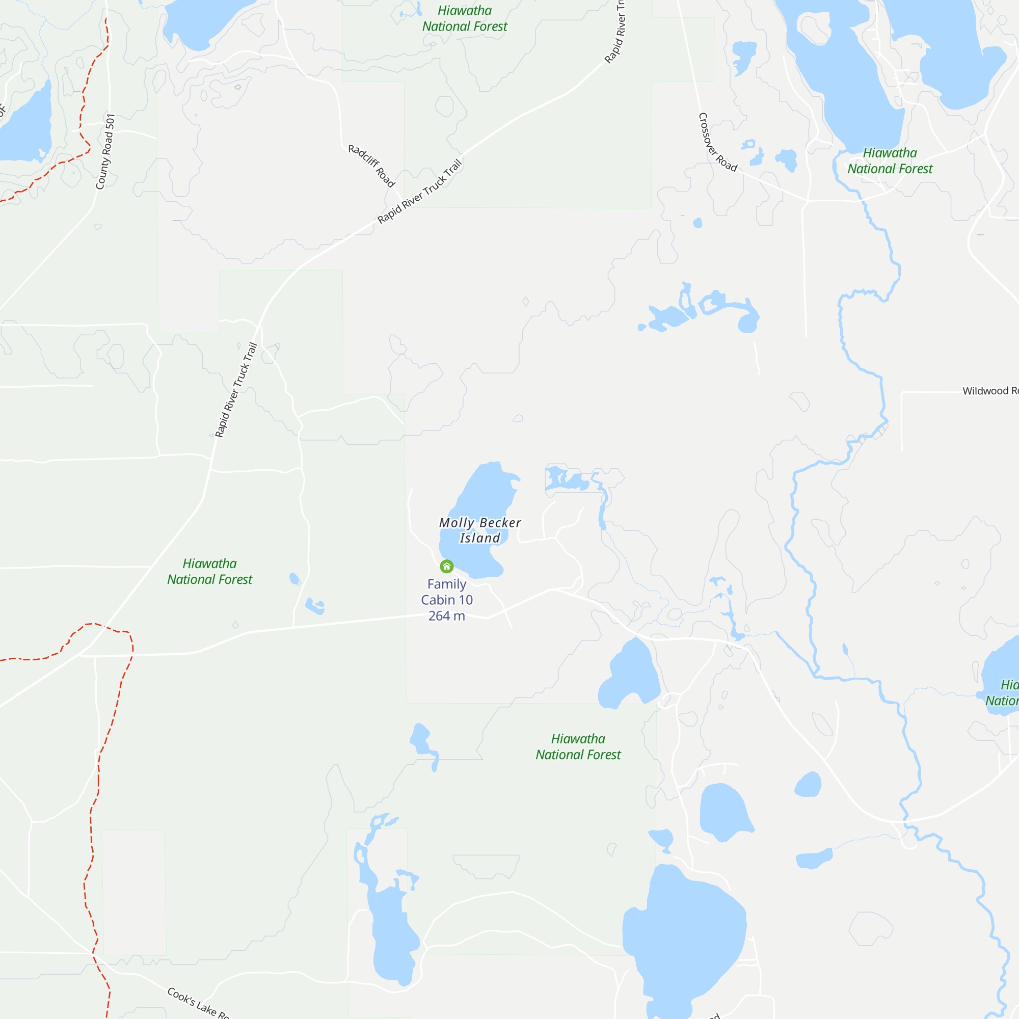 Snowshoe Cabin 7 map