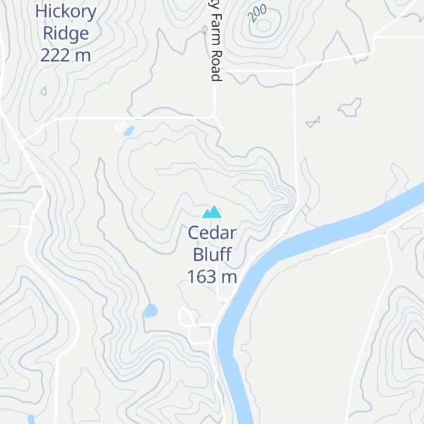Map of Cedar Bluff
