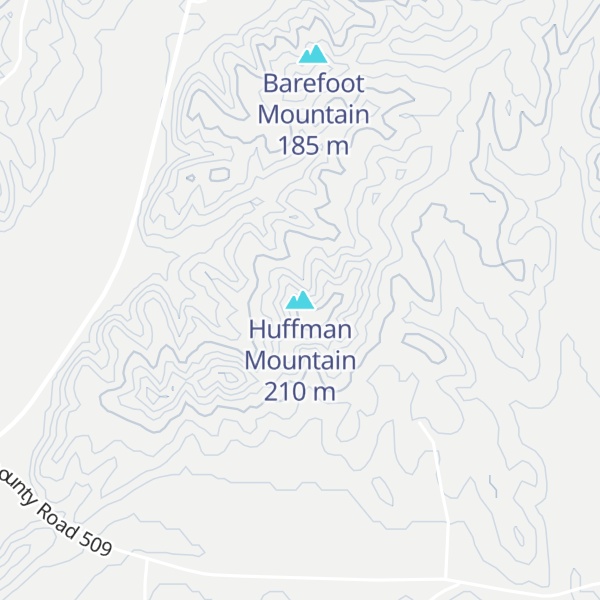 Map of Huffman Mountain