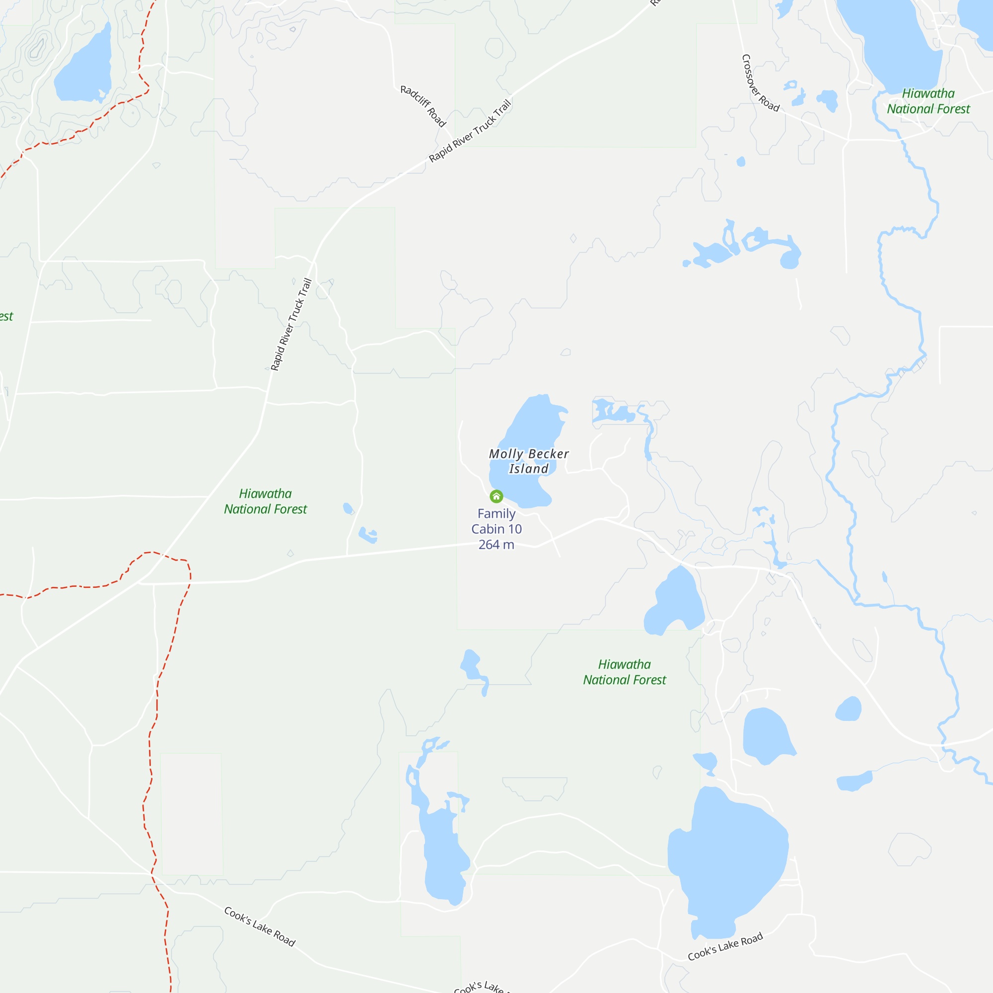 Family Cabin 10 map