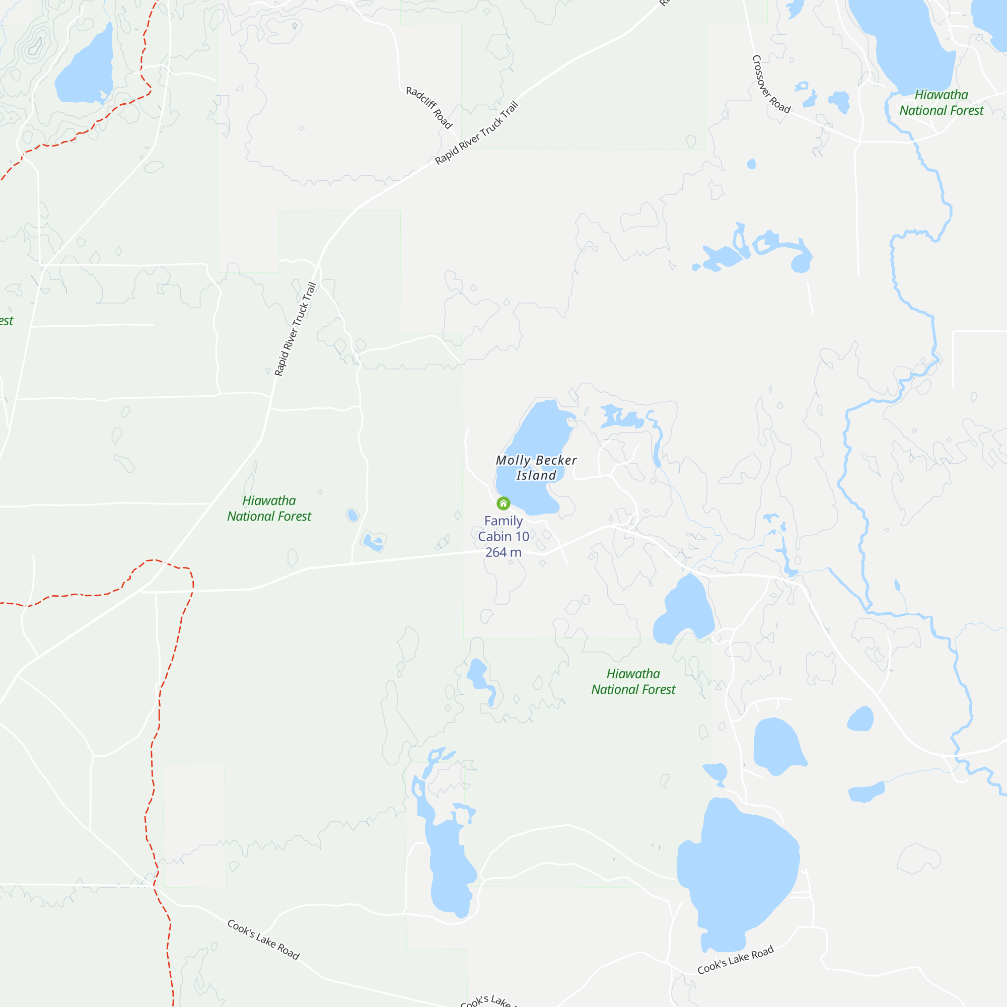 Family Cabin 10 map