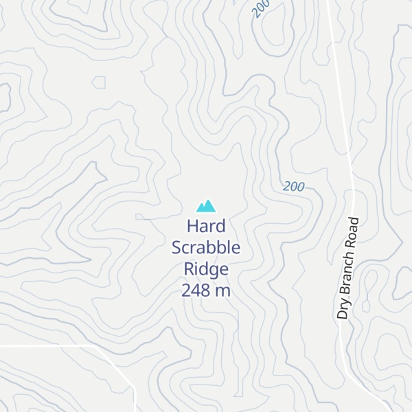 Map of Hard Scrabble Ridge