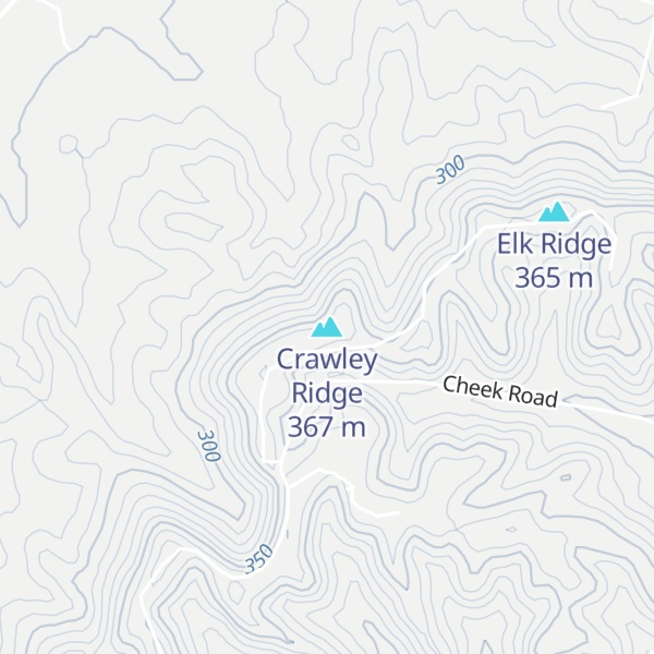 Map of Crawley Ridge
