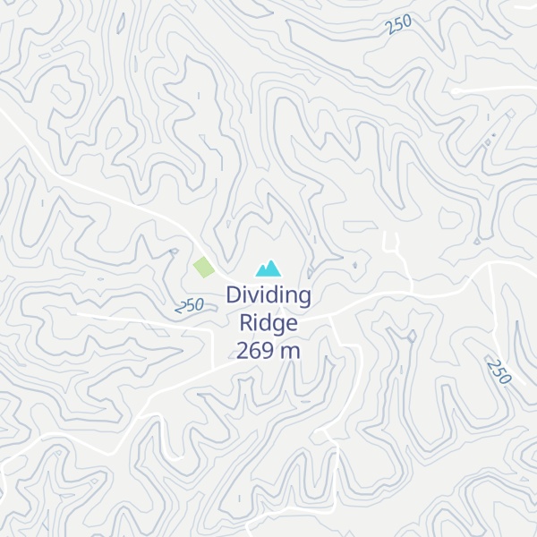 Map of Dividing Ridge