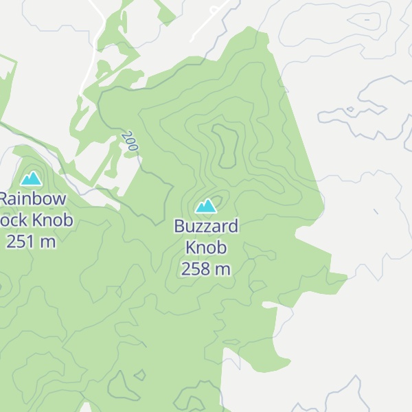 Map of Buzzard Knob