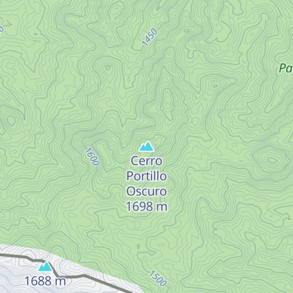 Map of Cerro Portillo Oscuro