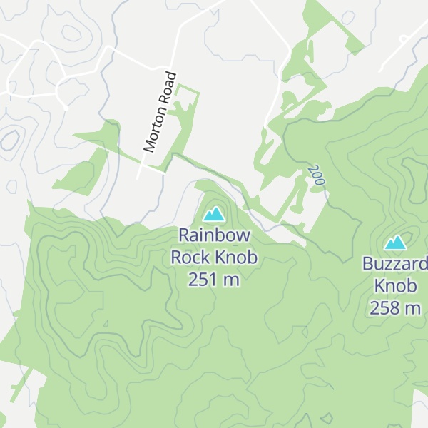 Map of Rainbow Rock Knob
